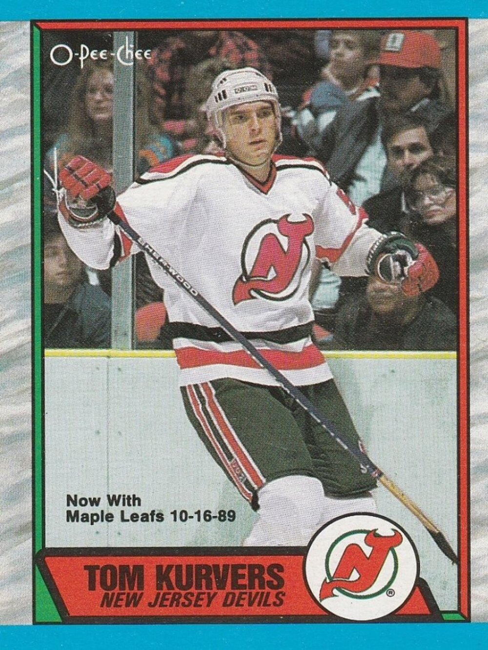 Tom Kurvers - 1989 O Pee Chee Hockey Card